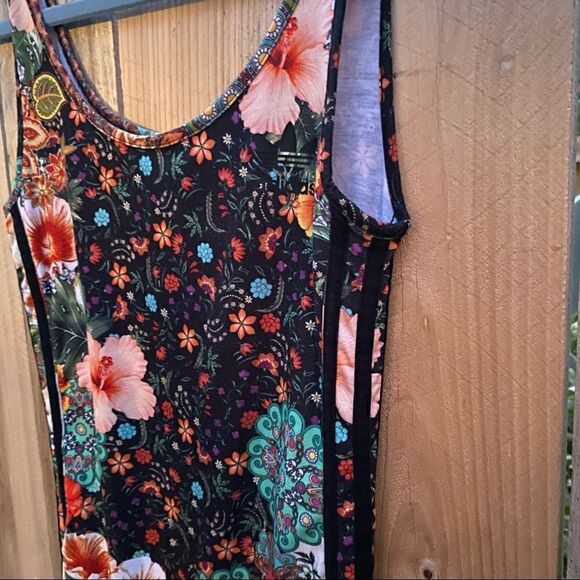 Adidas x Farm Rio Collab Jardim tank top midi dress floral size x small - Picture 9 of 13